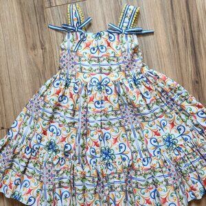 Mi LOVES beautiful girl Azuejo dress Size 4T